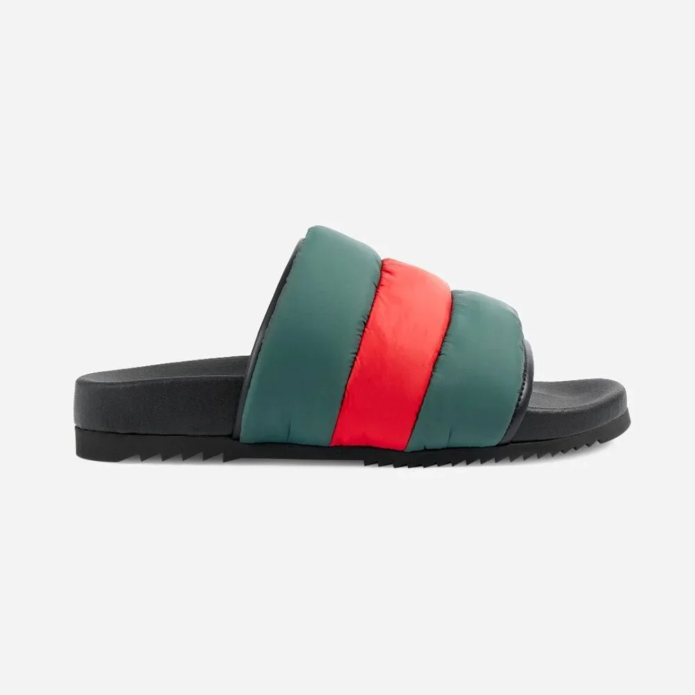NEW GUCCI Women's Web Padded Nylon Slides Sandals EU 37 / US 7 Authentic
